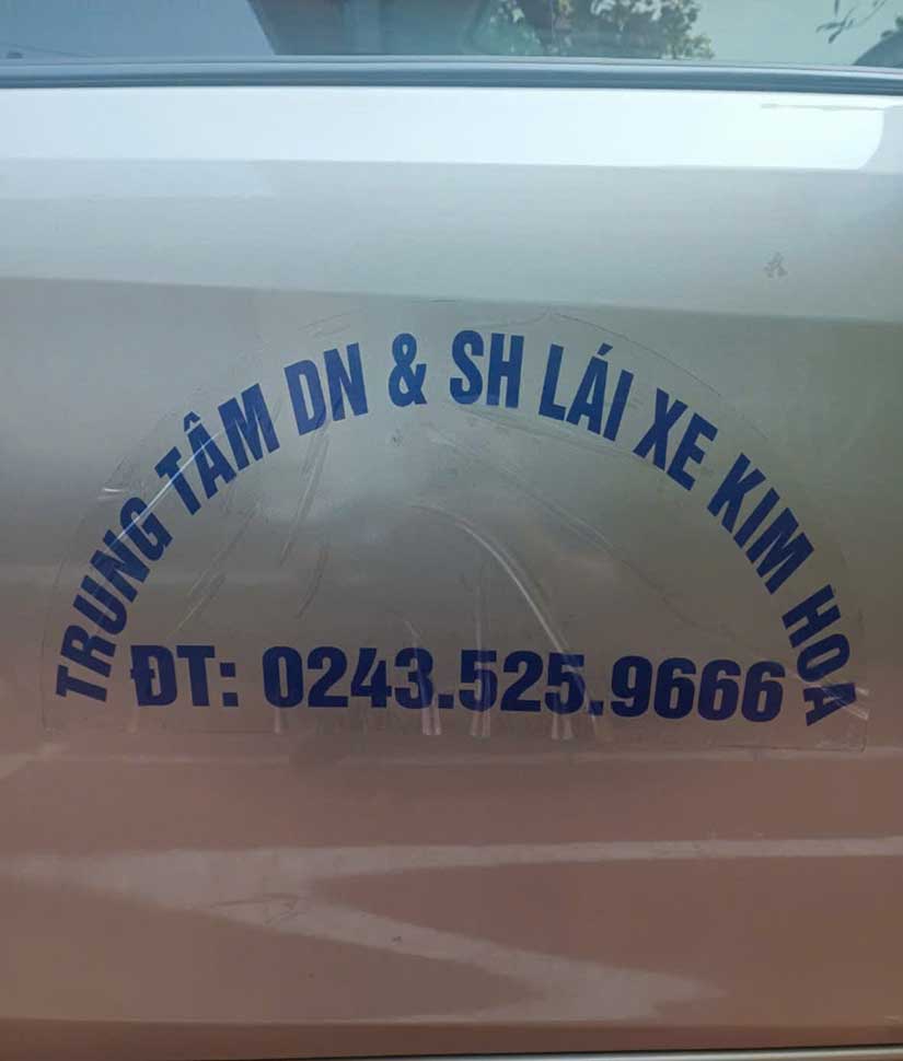 decal nam châm sát hạch lái xe, tập lái
