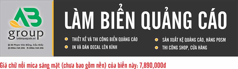 Giá biển alu chữ nổi