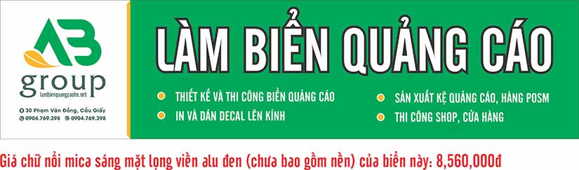 Giá biển alu chữ nổi