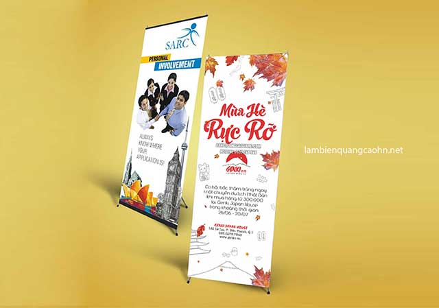 in standee, in giá chữ X, in giá cuốn, standee die cut, in decal PP, in giấy ảnh
