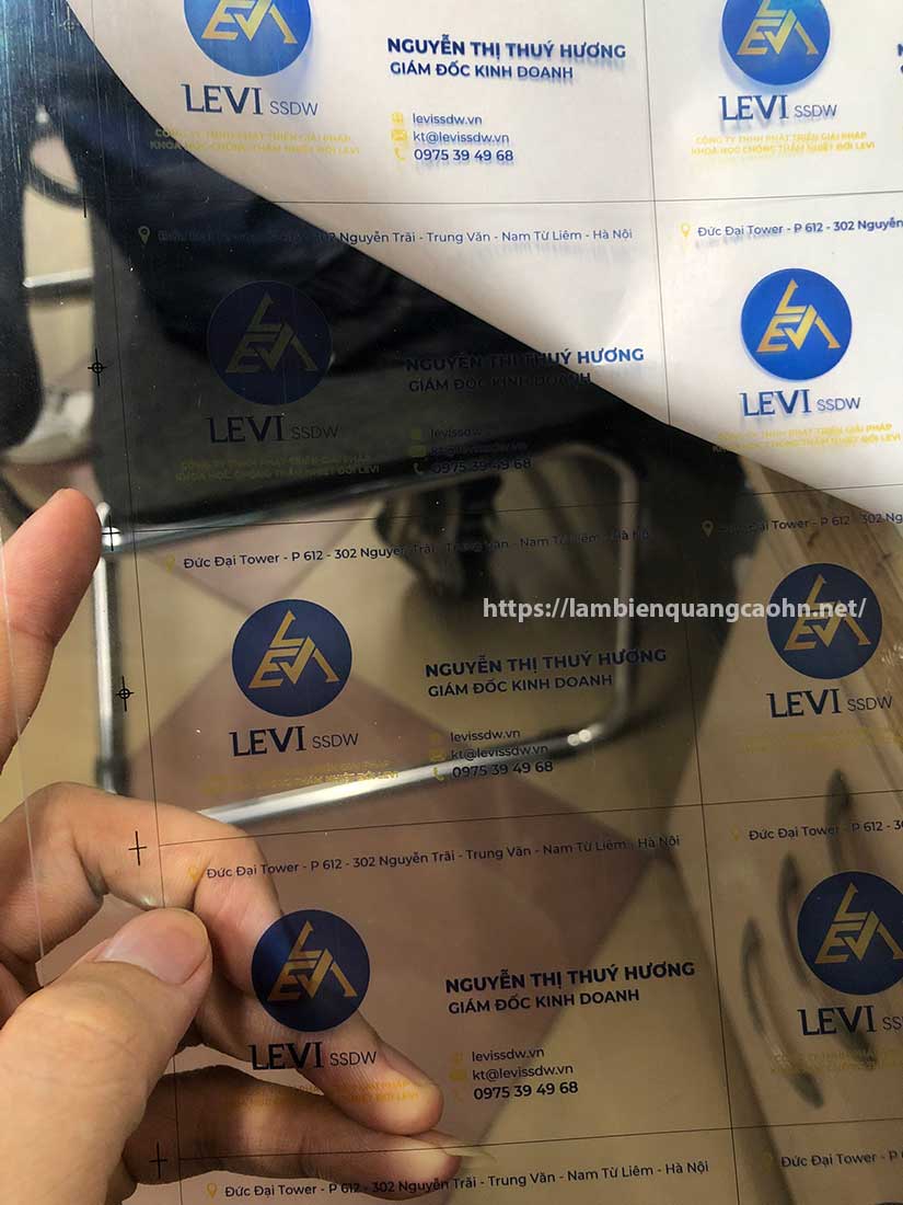 In card visit, name card, in nhựa trong, in mica