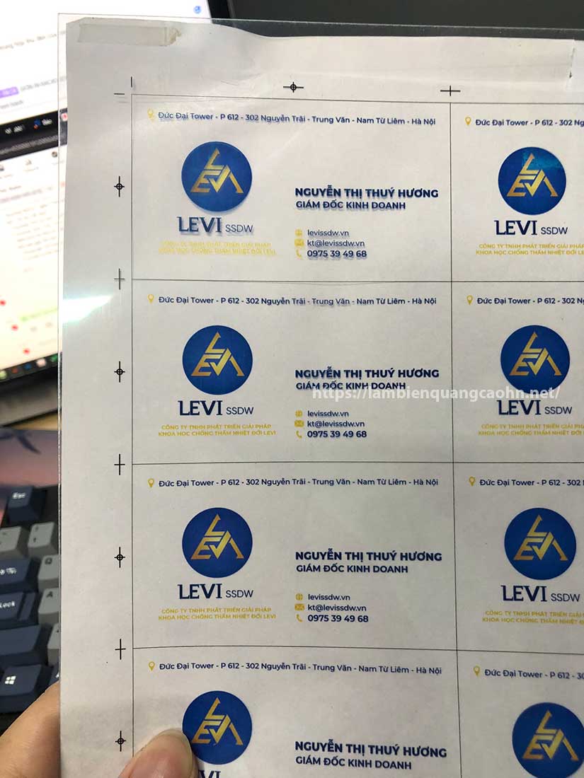 In card visit, name card, in nhựa trong, in mica