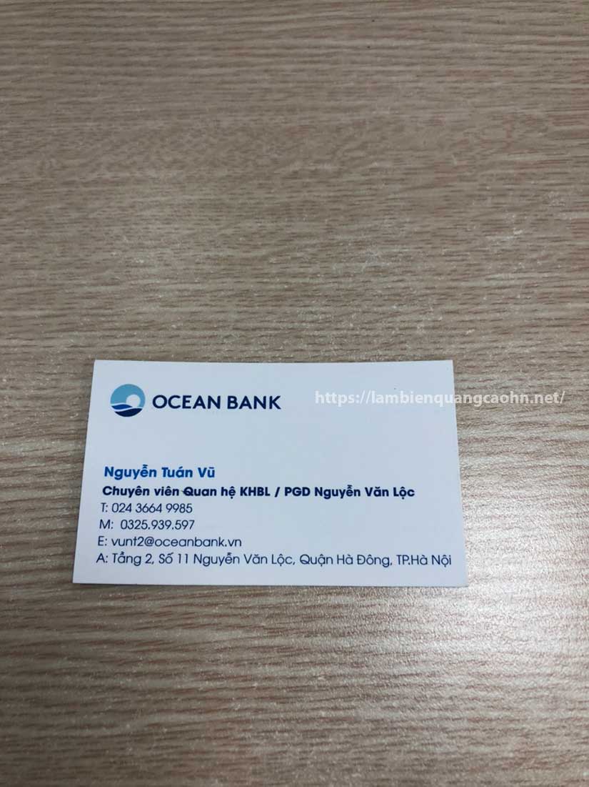In card visit, name card