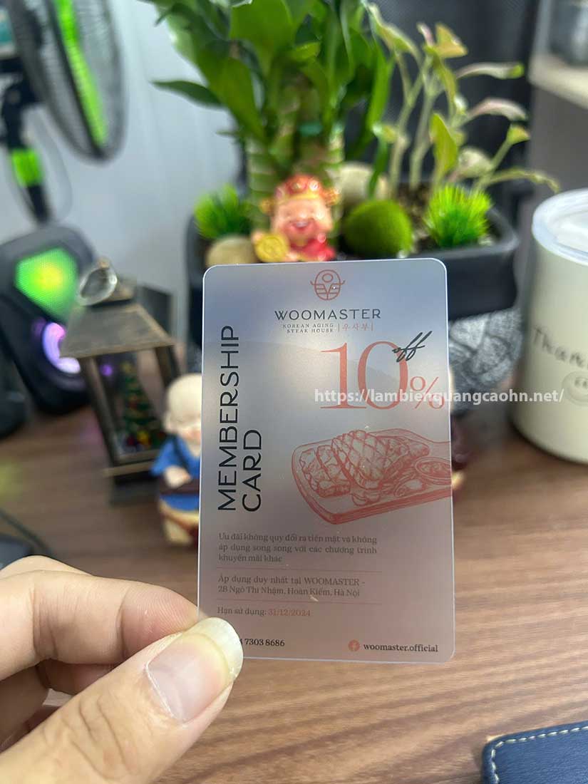 In card visit, name card, in nhựa trong, in mica