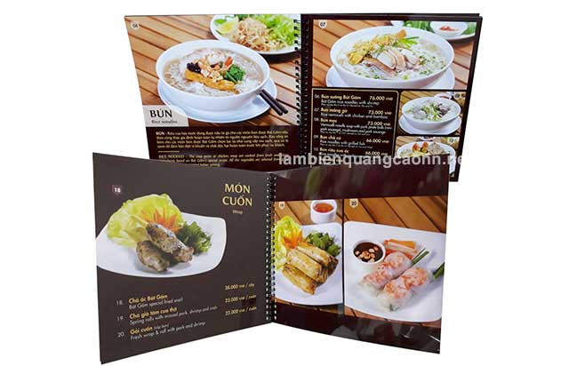 Thiết kế và in catalogue, in menu, in tờ rơi, in name card
