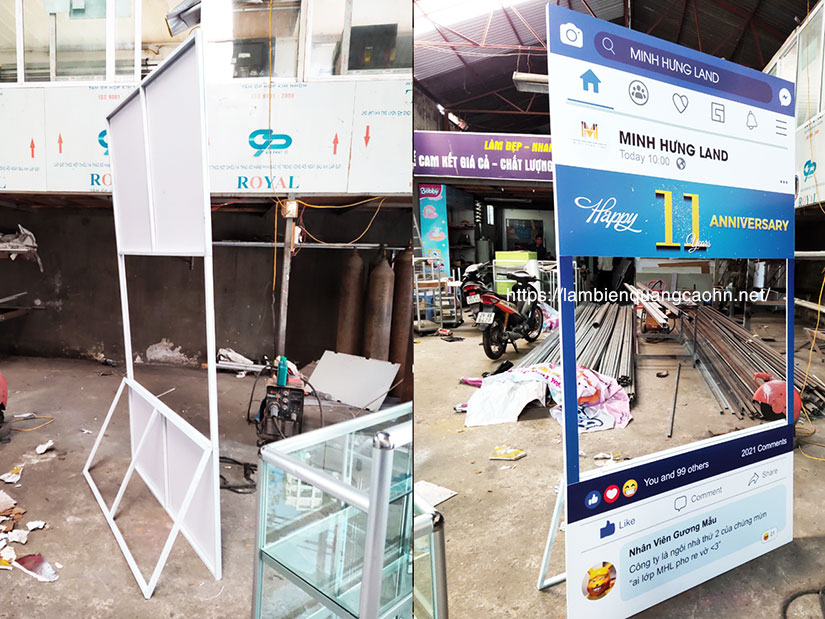 Khung chụp ảnh check in, khung chụp hình facebook,