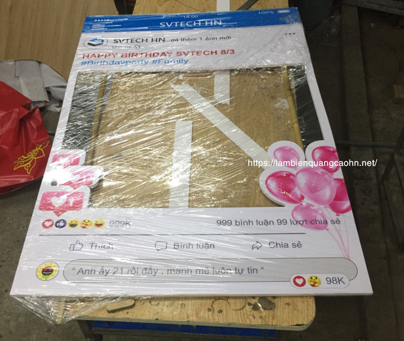 Khung chụp ảnh check in, khung chụp hình facebook,