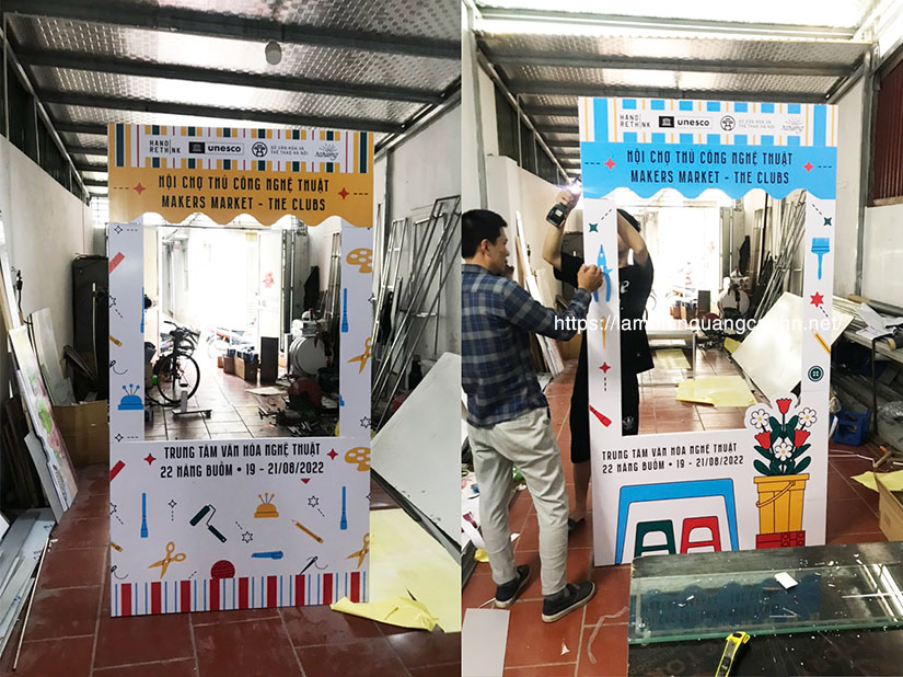 Khung chụp ảnh check in, khung chụp hình facebook,