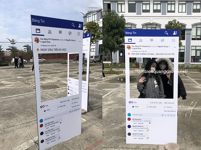 Khung chụp ảnh check in, khung chụp hình facebook,