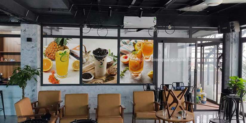 làm biển quán cafe, dán decal kính, dán decal quảng cáo lên kính