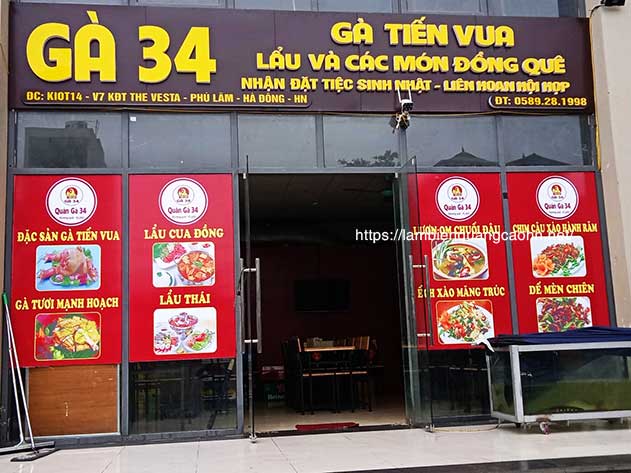 Mẫu biển nhà hàng đẹp