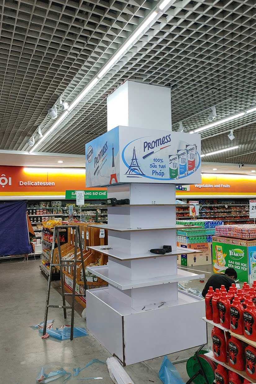 ốp cột siêu thị