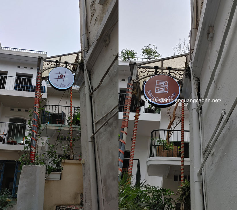 tận dụng khung biển cũ, sửa biển quảng cáo, làm biển quảng cáo, thay nội dung biển hiệu, thay mới mặt biển quảng cáo