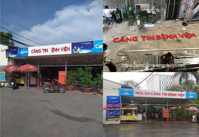 tận dụng khung biển cũ, sửa biển quảng cáo, làm biển quảng cáo, thay nội dung biển hiệu, thay mới mặt biển quảng cáo