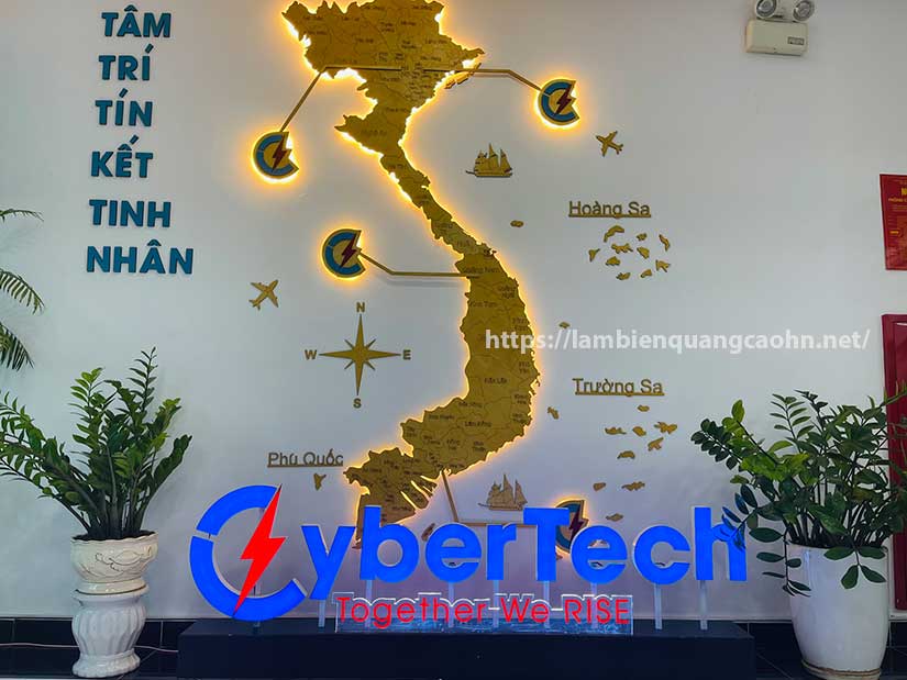 trang trí góc check in bằng chữ nổi 3D