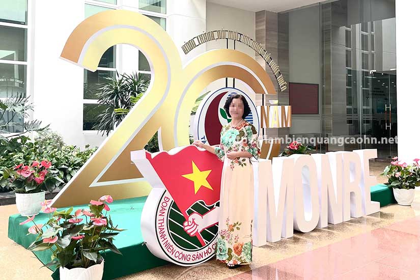 trang trí góc check in bằng chữ nổi 3D