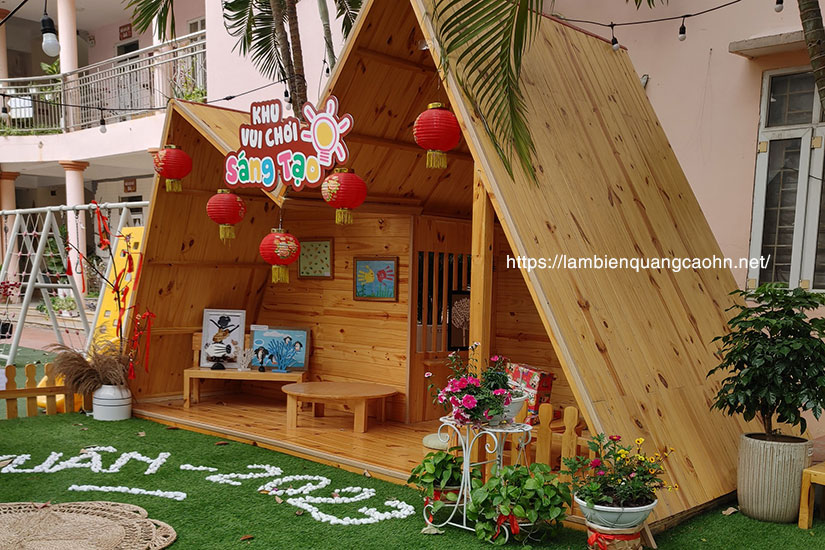 trang trí trường mầm non, decal dán tường,