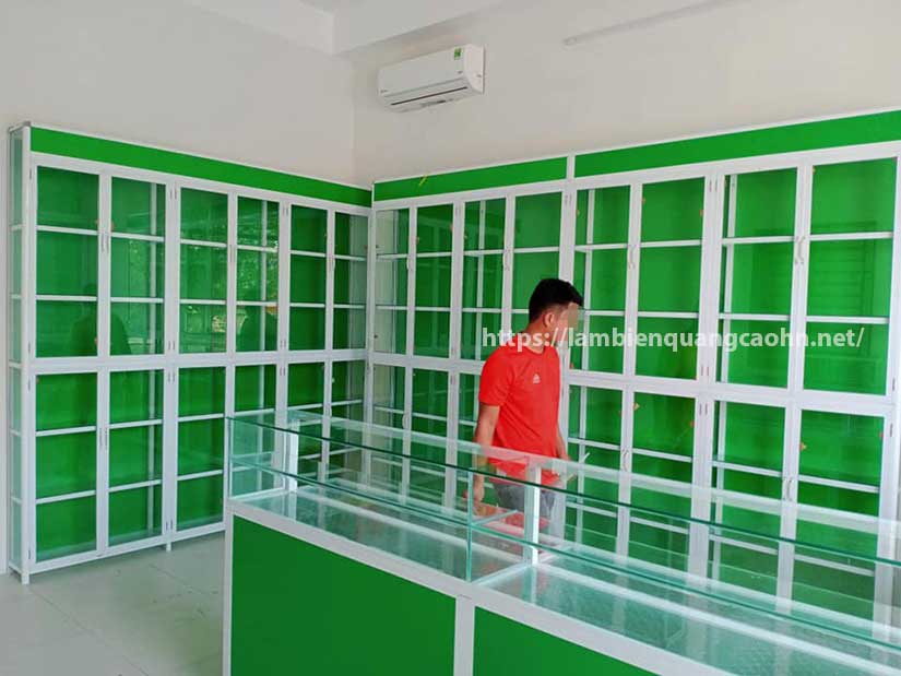 tủ nhôm kính nhà thuốc