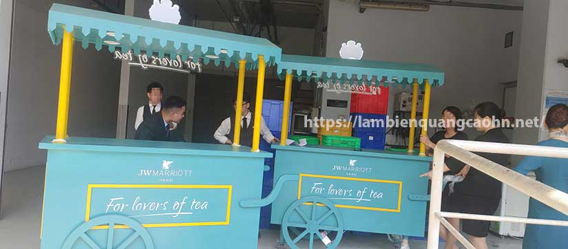 xe đẩy bán hàng, booth trưng bày
