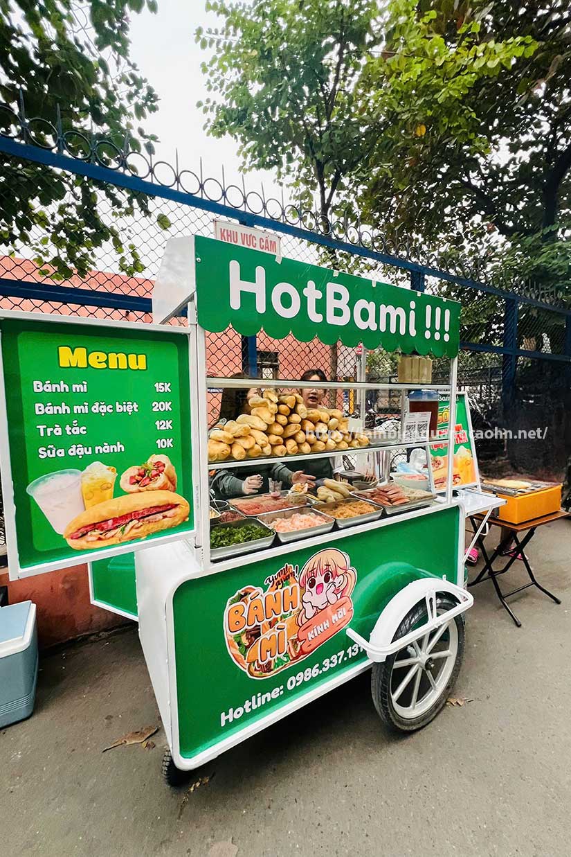 xe đẩy bán hàng, booth trưng bày