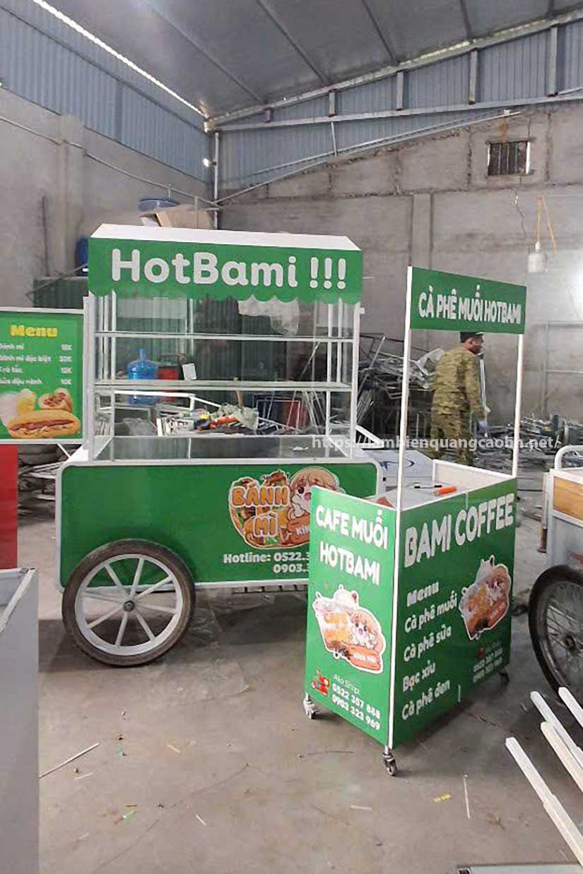 xe đẩy bán hàng, booth trưng bày