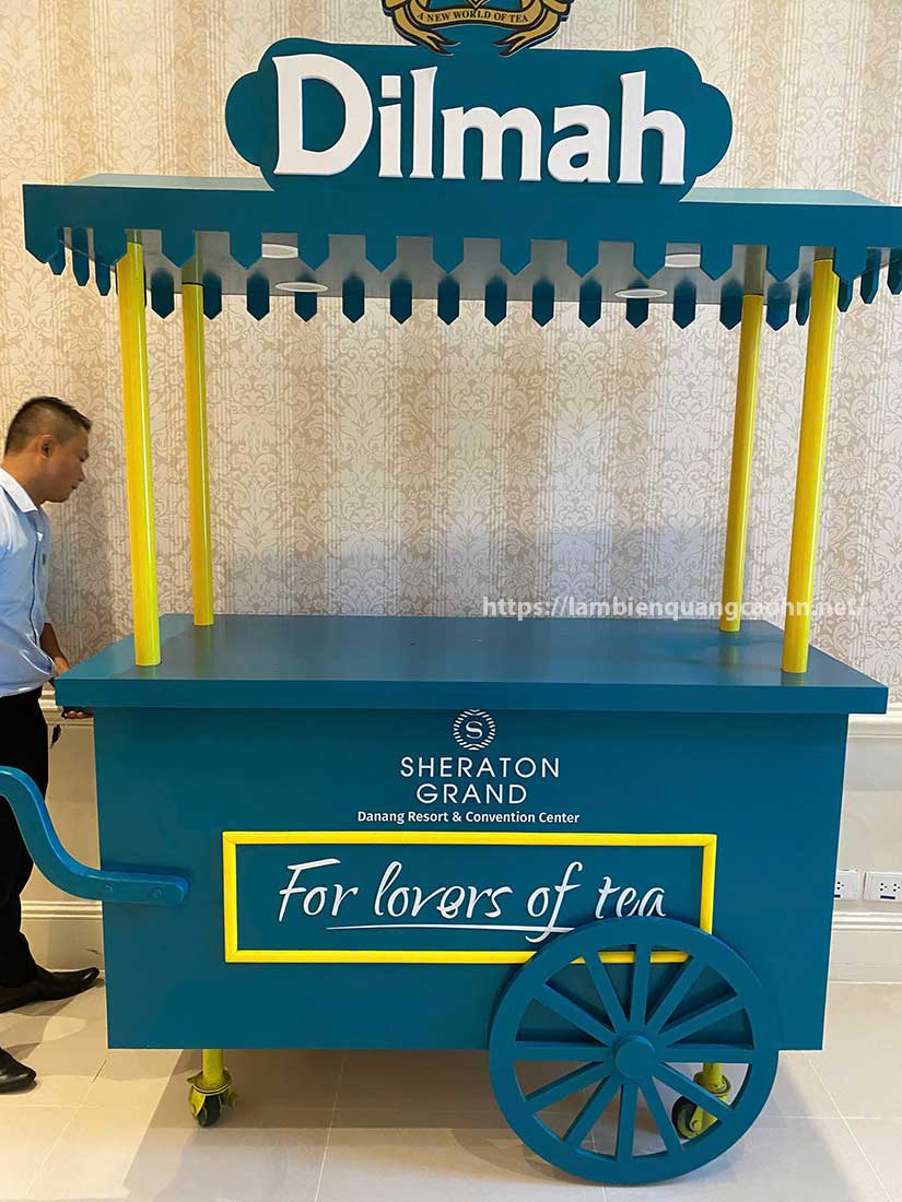 xe đẩy bán hàng, booth trưng bày