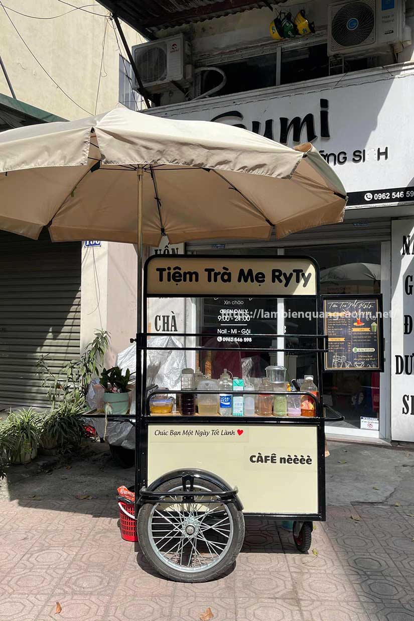 xe đẩy bán hàng, booth trưng bày