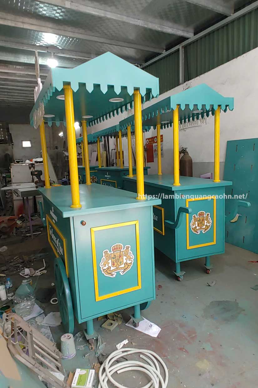 xe đẩy bán hàng, booth trưng bày