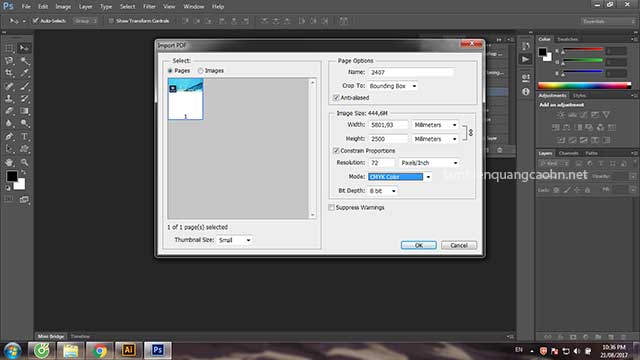 xuất file in trong Illustrator
