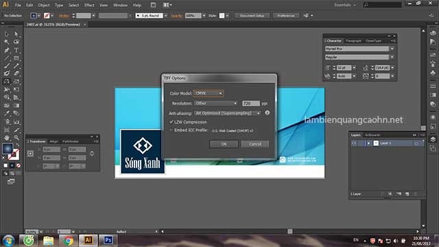 xuất file in trong Illustrator