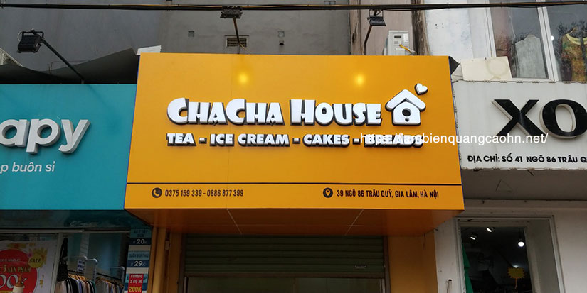 biển trà sữa, biển quảng cáo trà sữa, kinh nghiệm mở cửa hàng trà sữa, biển quảng cáo alu, biển alu chữ nổi, chữ hộp đèn mica