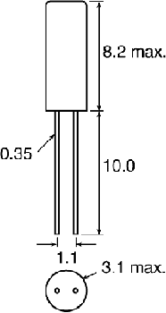 Kích thước thạch anh 32.768KHz 3x8MM DIP