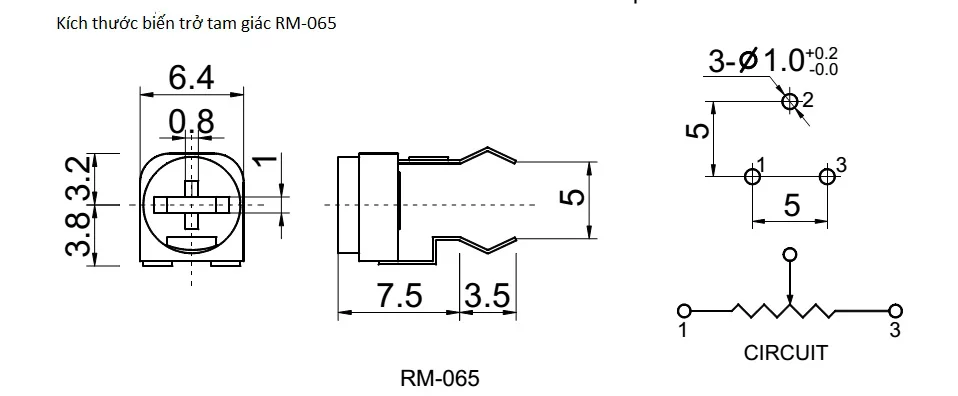 Biến Trở Tam Giác 501 500R RM065