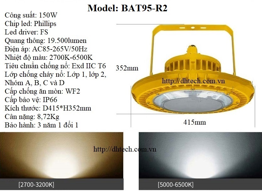 đèn led chống cháy nổ 150w