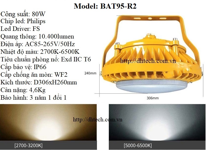 đèn led chống cháy nổ 80w