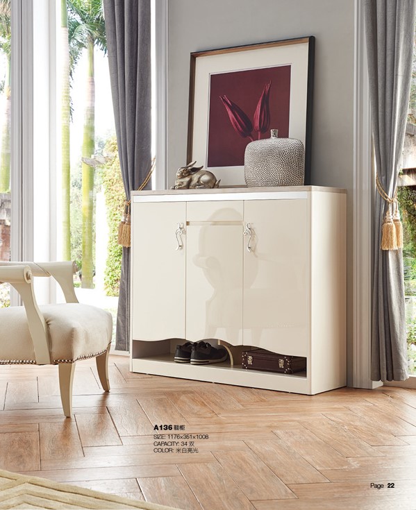 TỦ GIÀY MẶT ĐÁ PHONG CÁCH TÂN CỔ ĐIỂN  A136