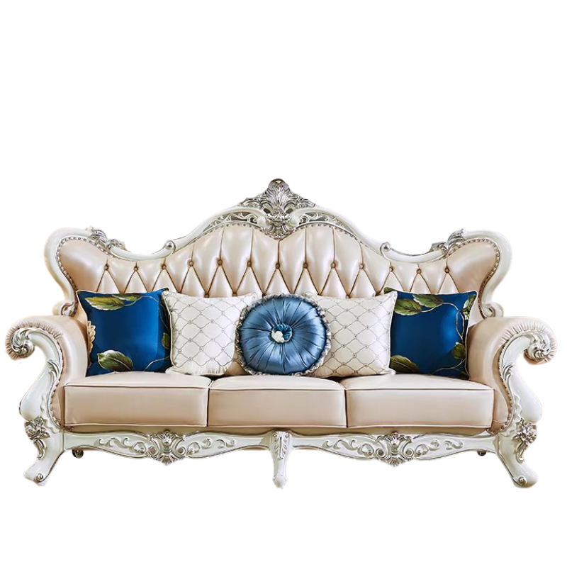 SOFA TÂN CỔ ĐIỂN DA BÒ M18640-1