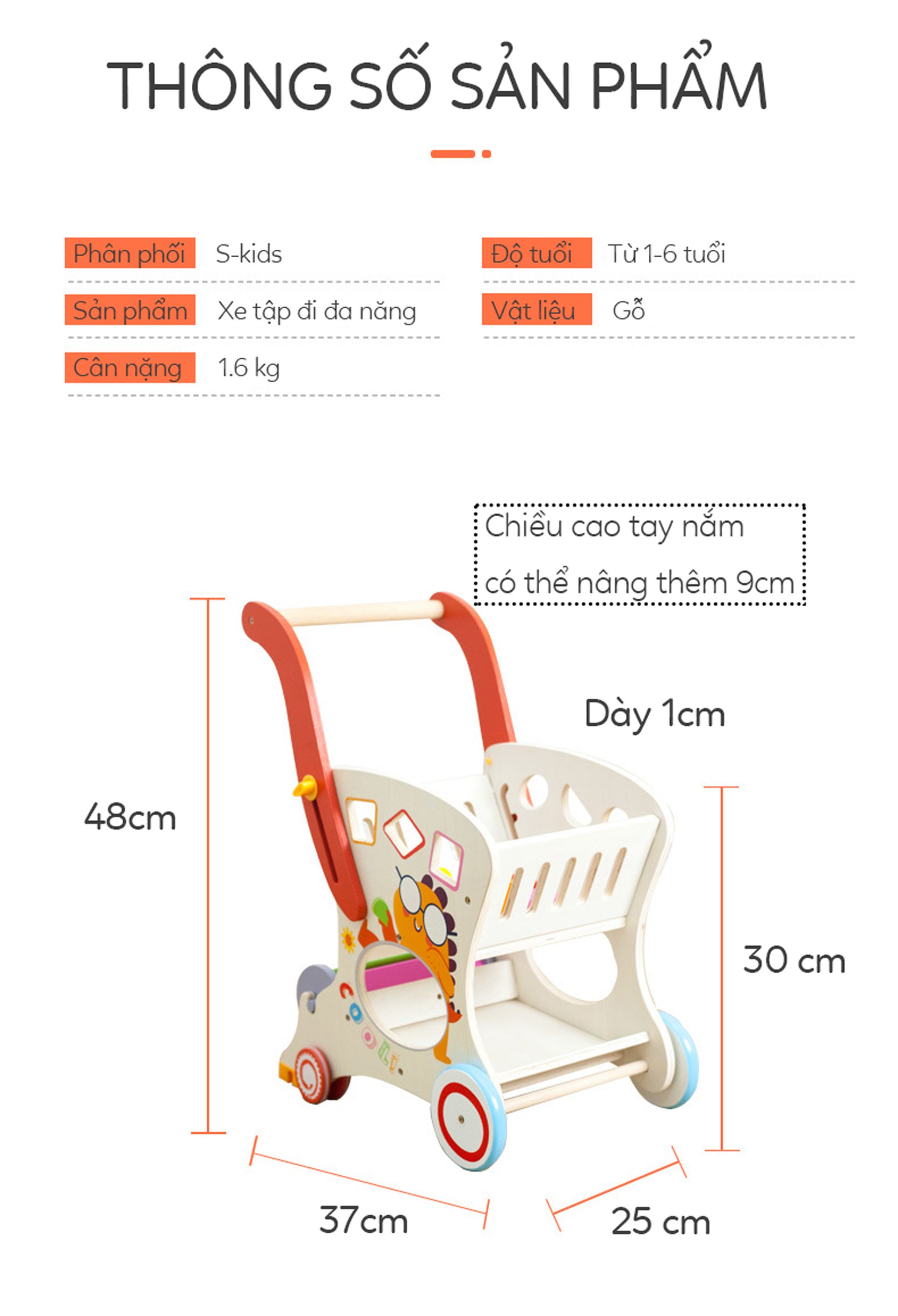 xe đẩy tập đi đa năng