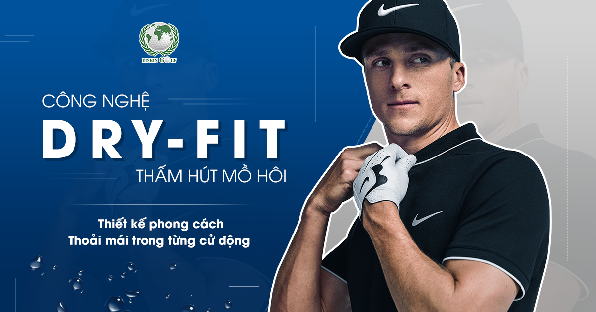 áo golf nam Nike thấm hút mồ hôi bằng công nghệ Dry-Fit