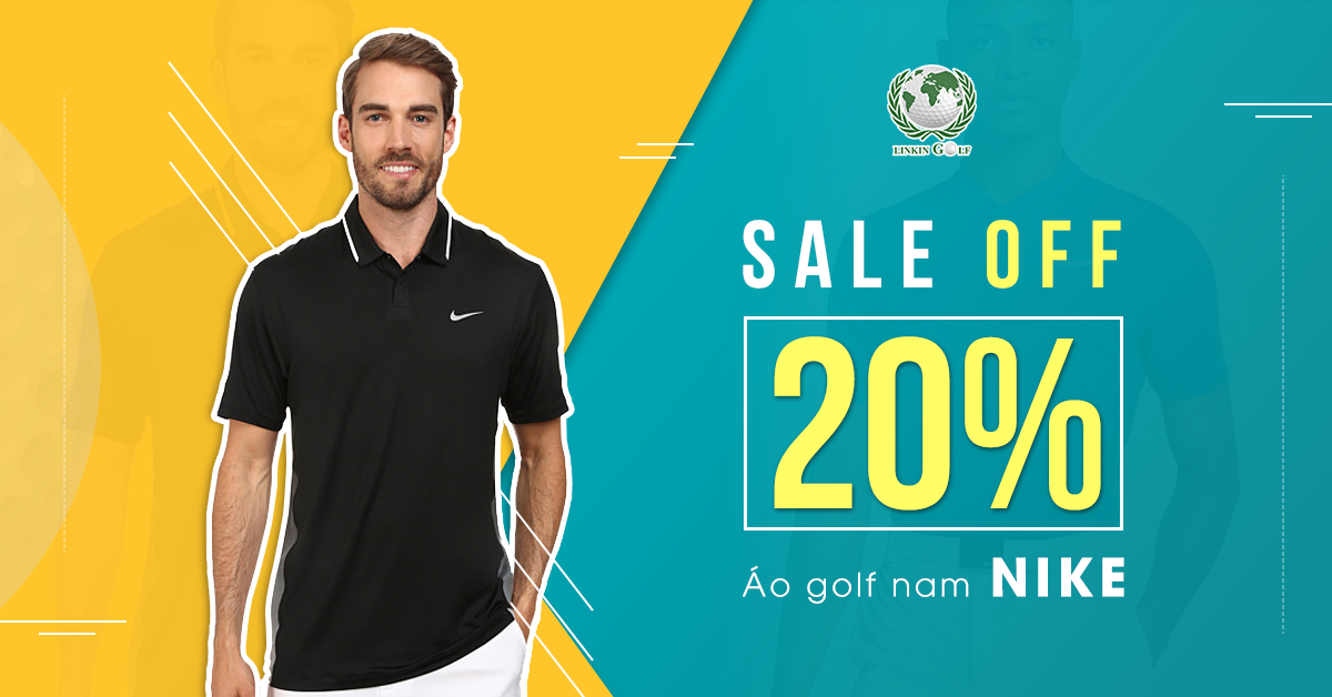 sale off 20% áo golf nam Nike