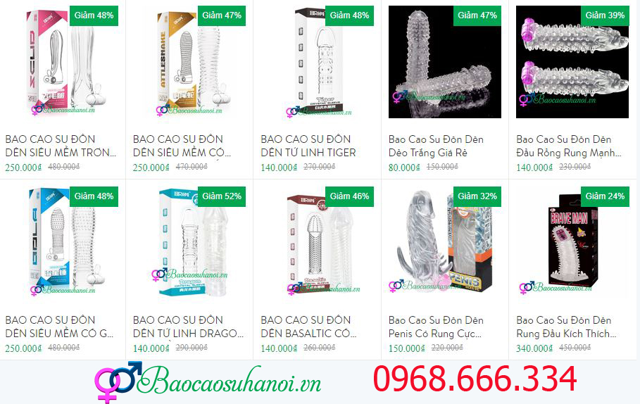 bao cao su đôn dên ở cô tô