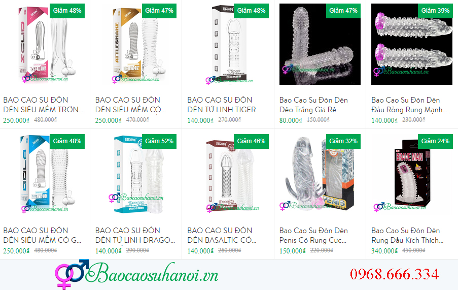 bao cao su đôn dên ở tương mai