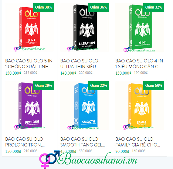 bao cao su olo chính hãng