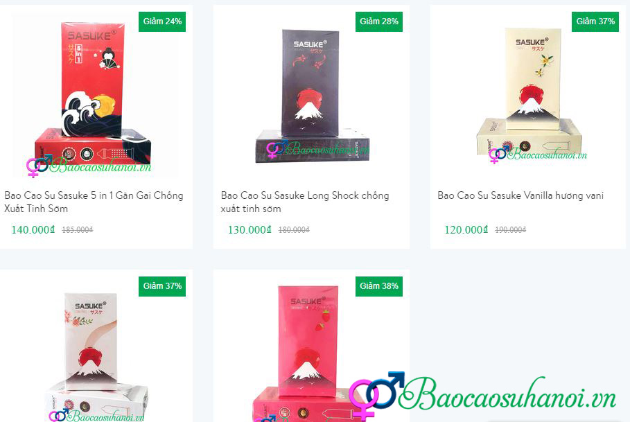 bao cao su sasuke size nhỏ
