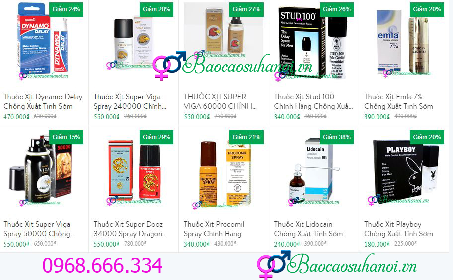 chai xịt chống xuất tinh sớm quận ba đình