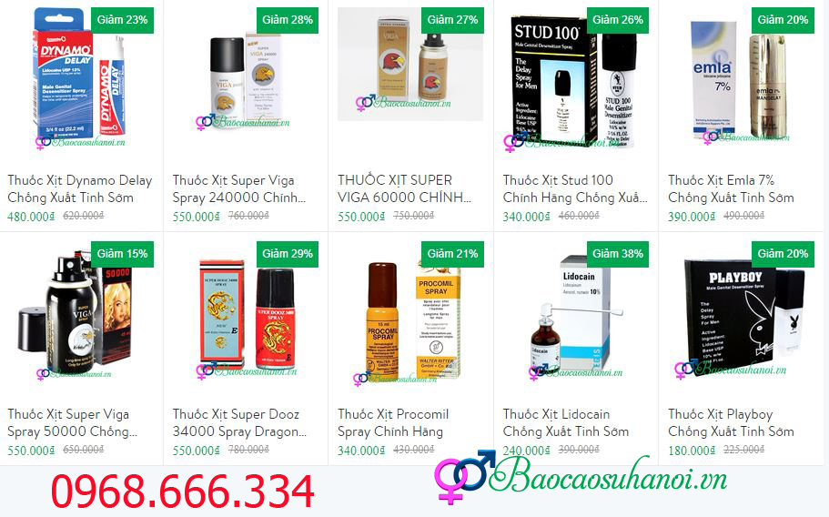 thuốc xịt chống xuất tinh sớm ở vĩnh phúc