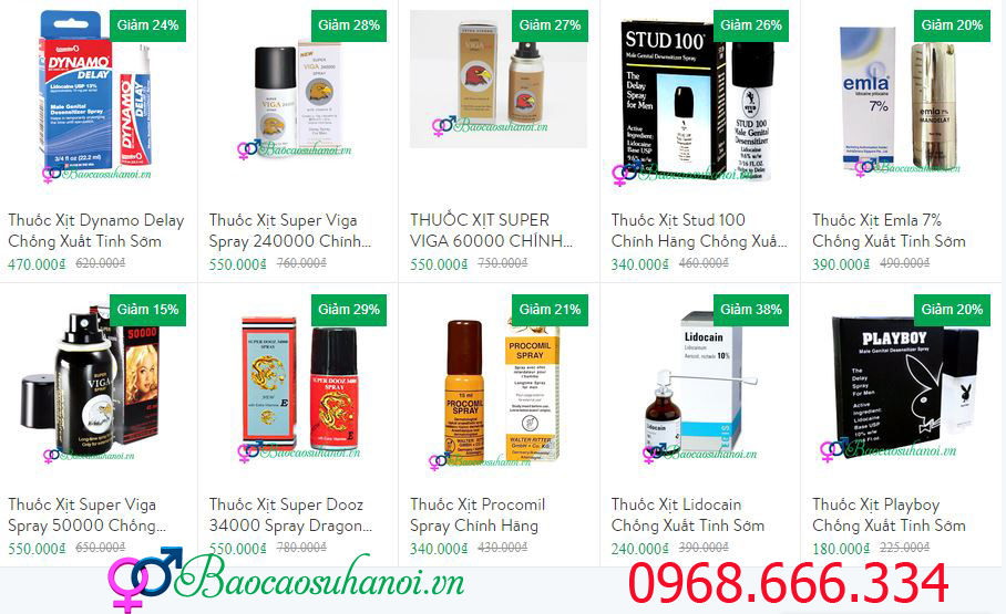 chai xịt chống xuất tinh sớm tại bắc giang