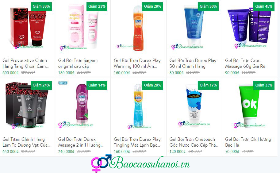 gel bôi trơn âm đạo chính hãng