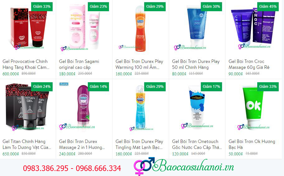 gel bôi trơn âm đạo ở huế
