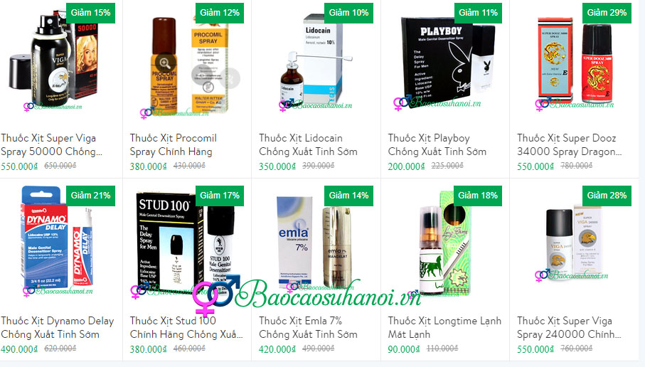 thuốc xịt chống xuất tinh sớm thái nguyên